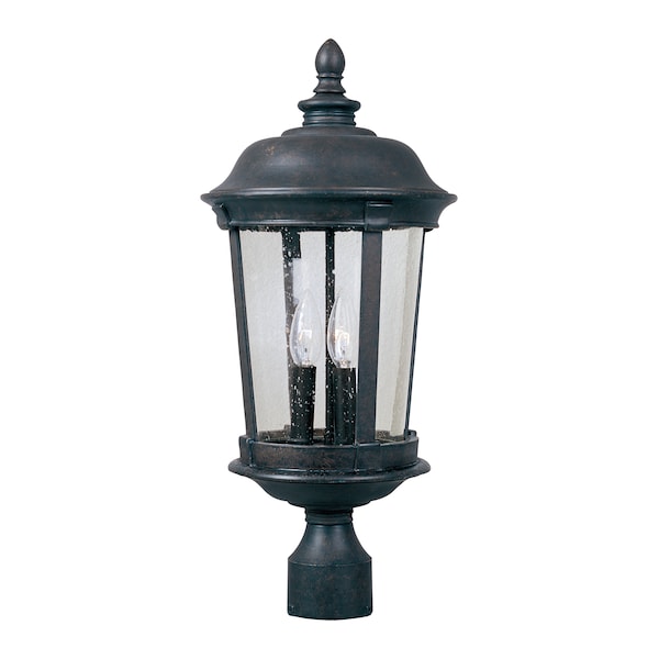 Maxim Lighting Dover VX 3-Light 12" Wide Bronze Outdoor Pole/Post Mount 40092CDBZ - main